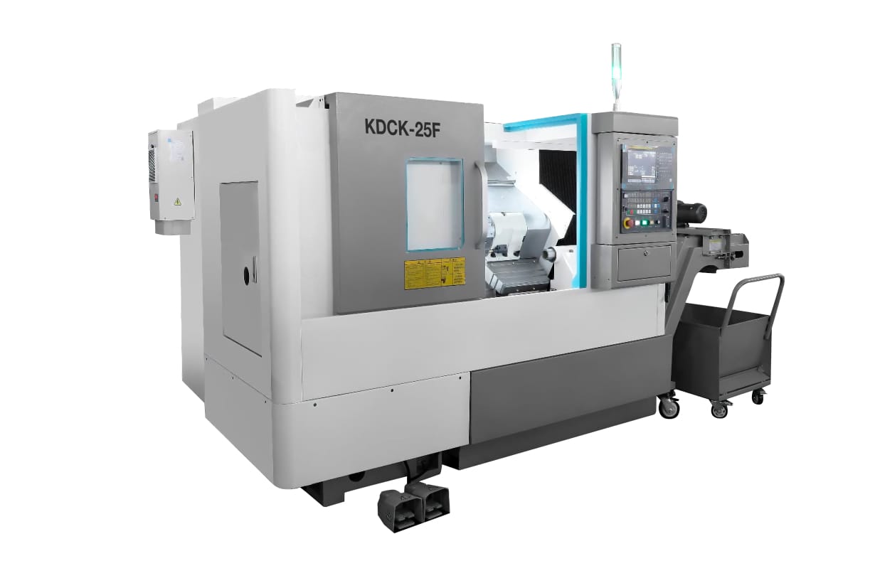 Токарный станок с ЧПУ JET KDCK-25AF CNC (Fanuc 0i, гидрав. патрон, 5000 об/мин, деталеуловитель)